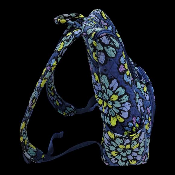 Vera Bradley Indigo Pop Quilted Cotton Convertible Backpack Tote Bag Floral main image 10